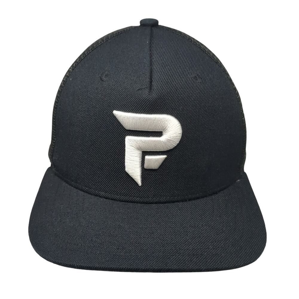 Parform Snapback Trucker Hat Black One Size Adjustable Embroidered Mesh Back